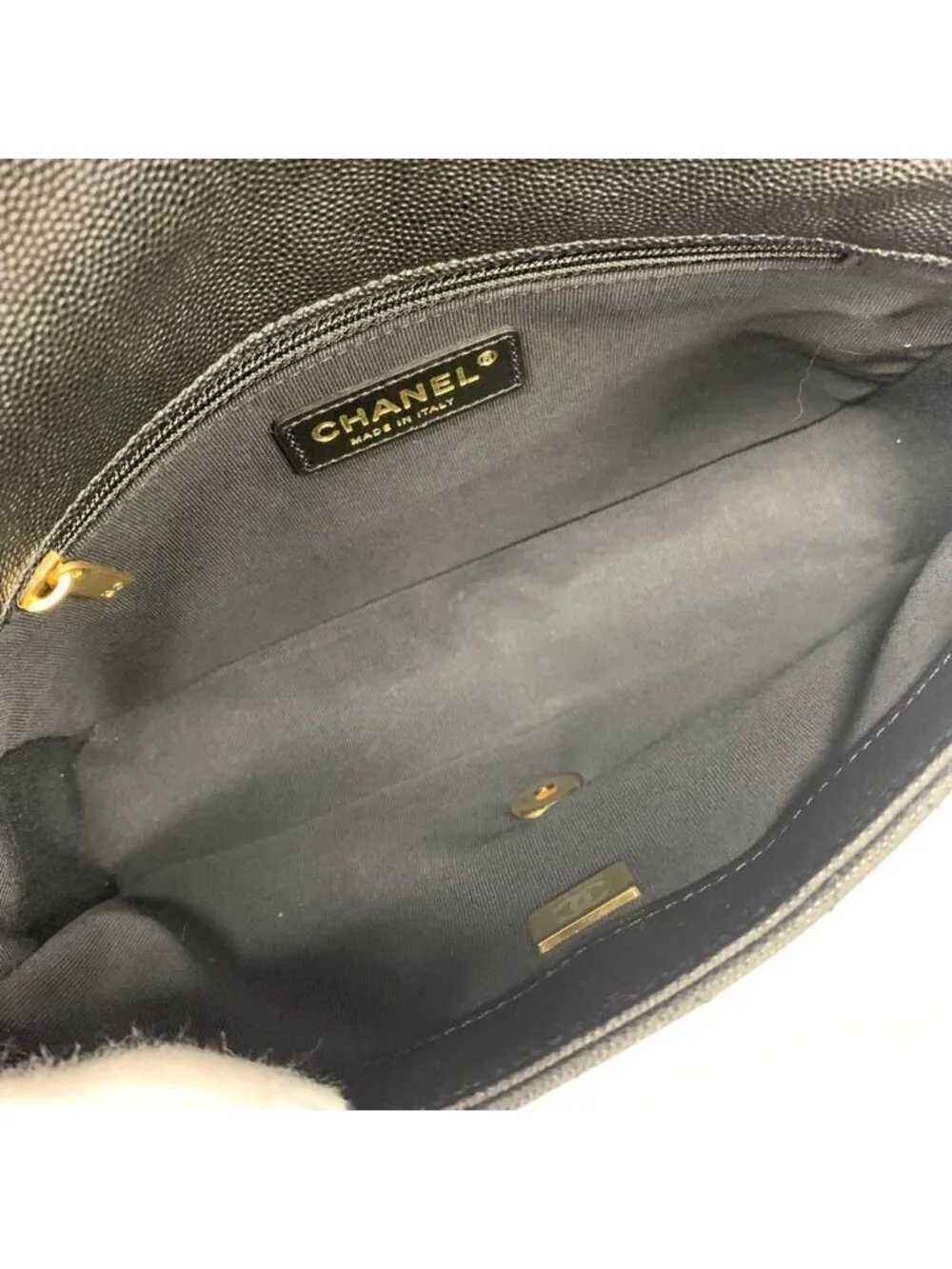 Chanel Quilted Turnlock CC Logo Double Chain Shoulder Bag